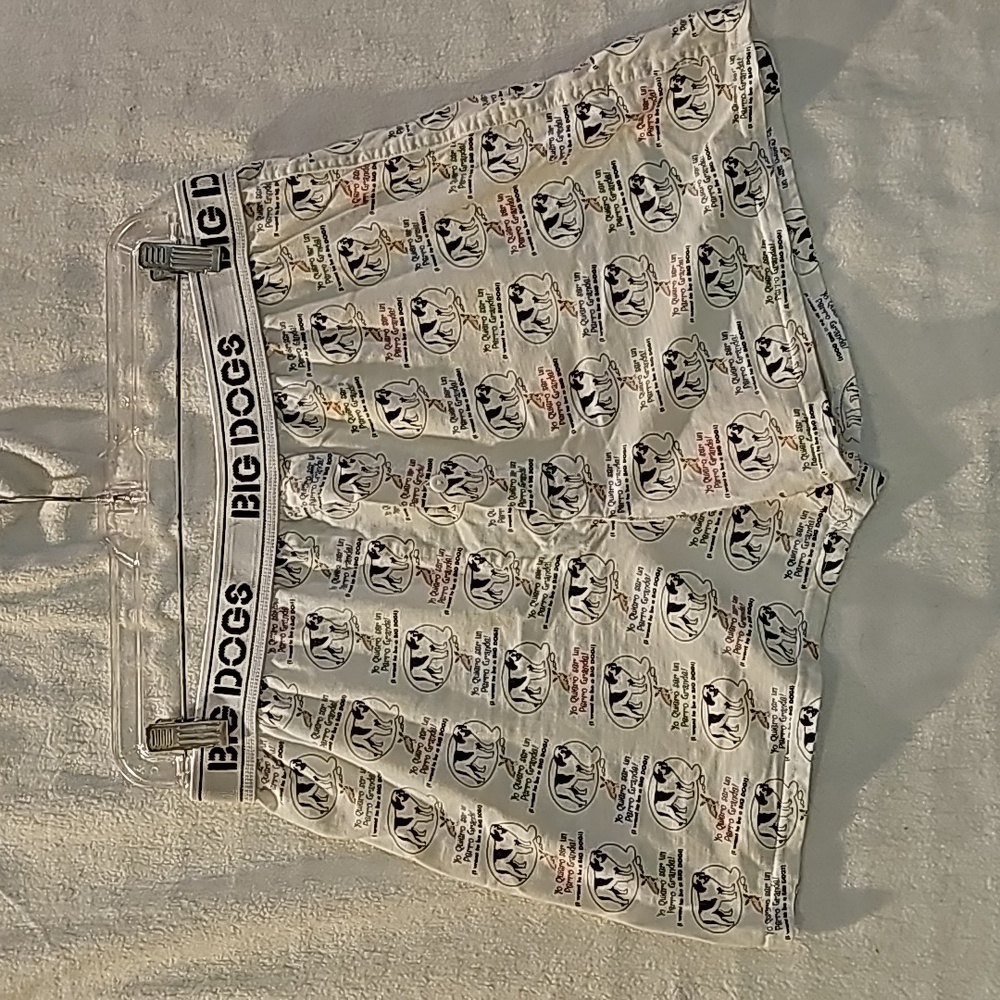 Vintage Men's Boxers Big Dog Yo Quiero Ser Un Perro Grande! White